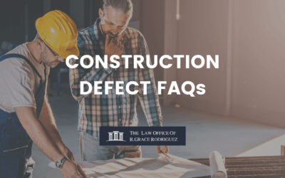 CONSTRUCTION DEFECT FAQs